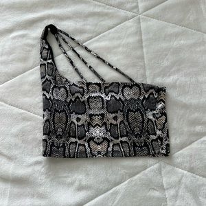 snake print tube top